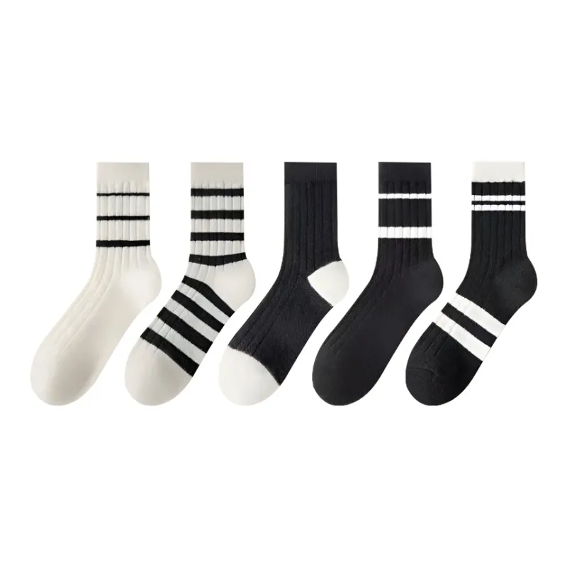 AOKANG Mid Calf Socks Women's 5 Pack Mixed Color-0