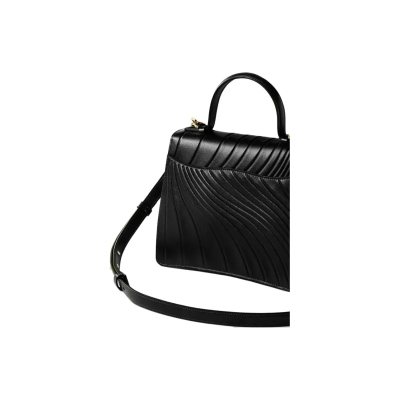 CARTIER PANTHÈRE Calfskin One Shoulder Handbags Small Size Women's Black-4