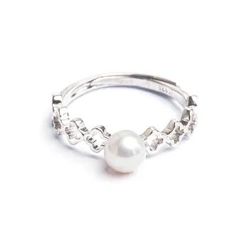 SANWUBALUOKE Freshwater Pearl Rings Women's