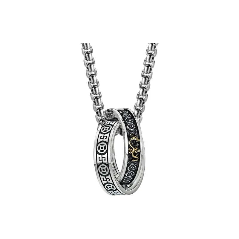 MYSH 925 Sterling Silver Necklaces Men's-1
