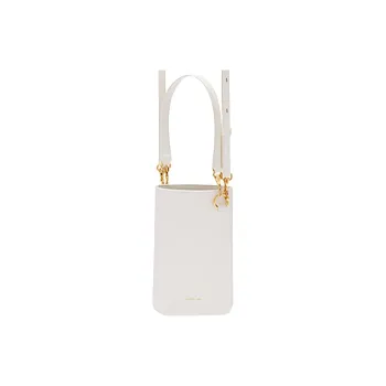 JIL SANDER Lambskin Car Body Bag, Handbag, Shoulder Bag, Crossbody Bag Small Size Women's White