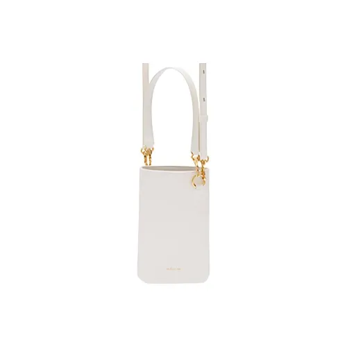 JIL SANDER Lambskin Car Body Bag, Handbag, Shoulder Bag, Crossbody Bag Small Size Women's White