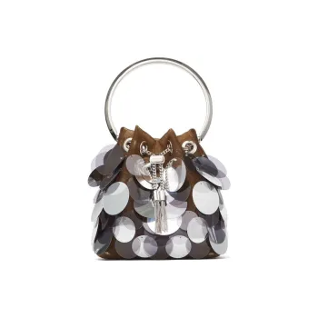 Jimmy Choo Nylon Bucket Bag, Shoulder Bag, Handbag Women's Brown