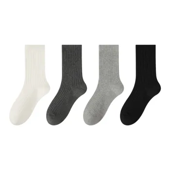 PLANDOO Mid Calf Socks Unisex 4 Pack