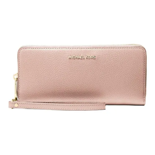 MICHAEL KORS Jet Set Leather Wallet Large Size Women's Light Pink