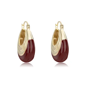 QLADY Oil Drip Earrings Women's