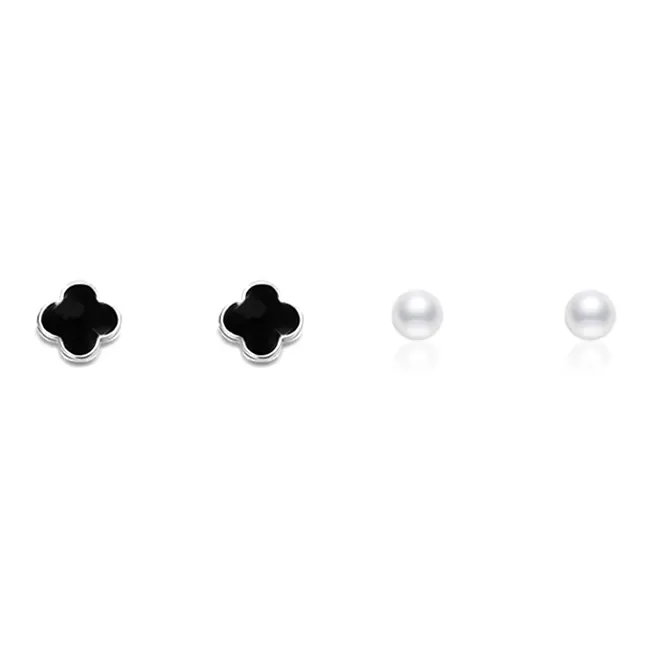 GIFU S925 Silver Stud Earrings Women's-4