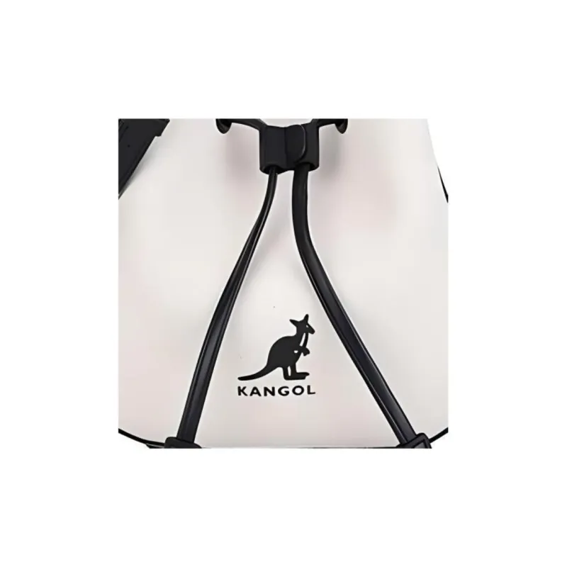 KANGOL Canvas Canvas Bag Bucket Bag Handbag Shoulder Bag Crossbody Bag Regular Women's Black/White-2