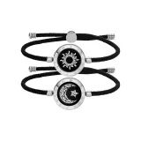 Sun and Moon Milan Rope: Silver 1 Pair