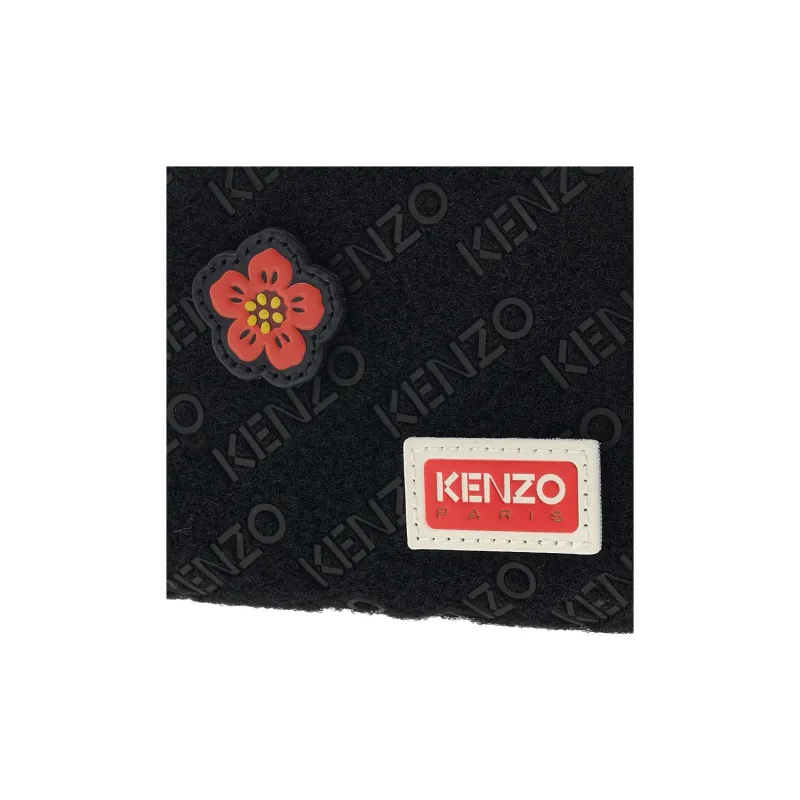 KENZO Fabric Card Holder Coin Purse Unisex Black-4