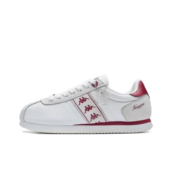 Kappa Back to Back Anti Slip Wear Resistant Low Top Skateboard Shoes Unisex Winter Day White Burgundy