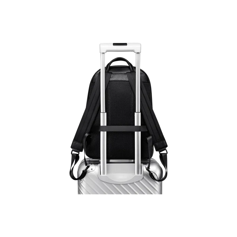 FAIRWHALE Cow Leather Backpacks Backpack Laptop Bags Regular Men's Black-5