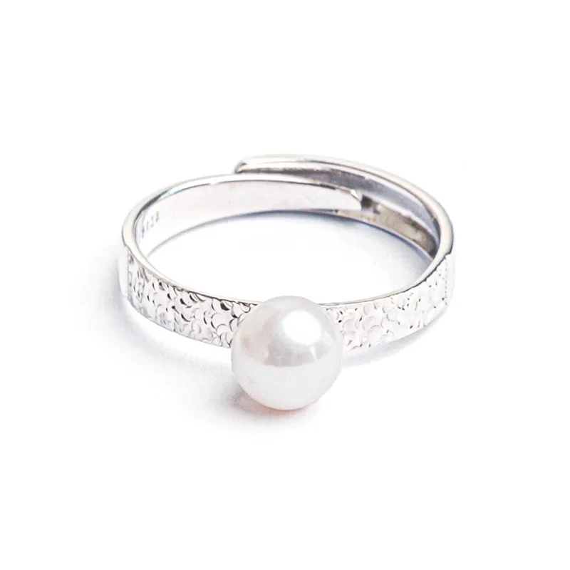 SANWUBALUOKE Freshwater Pearl Rings Women's-8