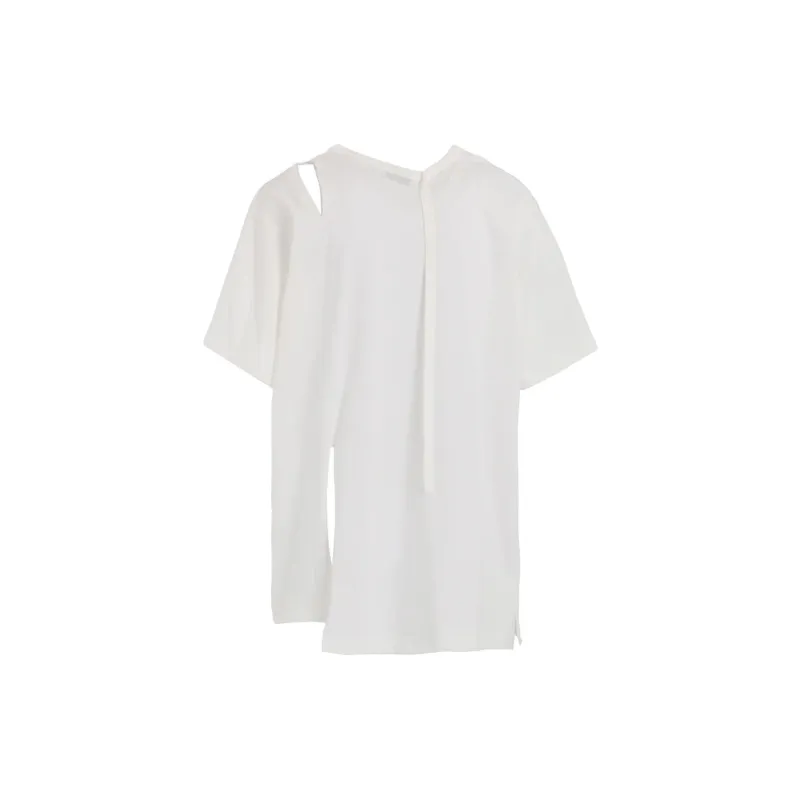 Yohji Yamamoto Single Jersey Binder V Neck T Shirt-1