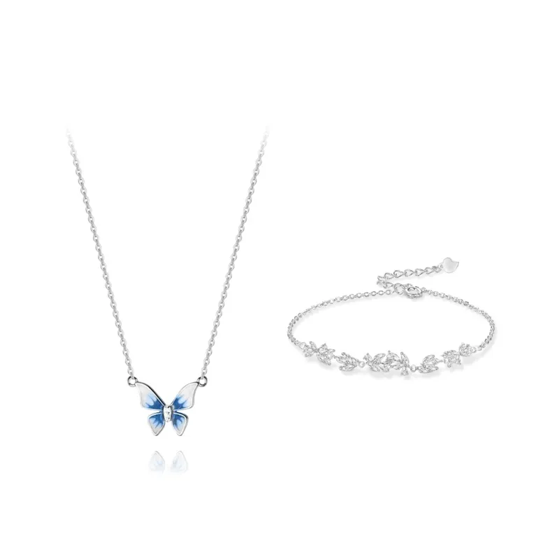 KUMET Zircon Necklaces Women's Same For Couples-0