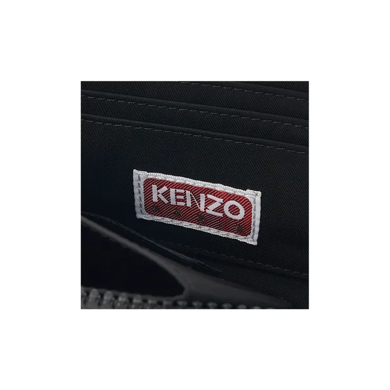 KENZO Fabric Card Holder Coin Purse Unisex Black-5