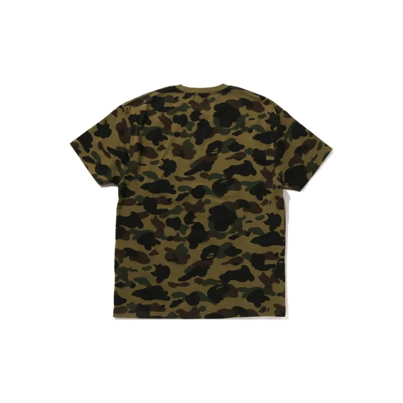 A BATHING APE Women's 1st Camo College Oversized Tee Green-3