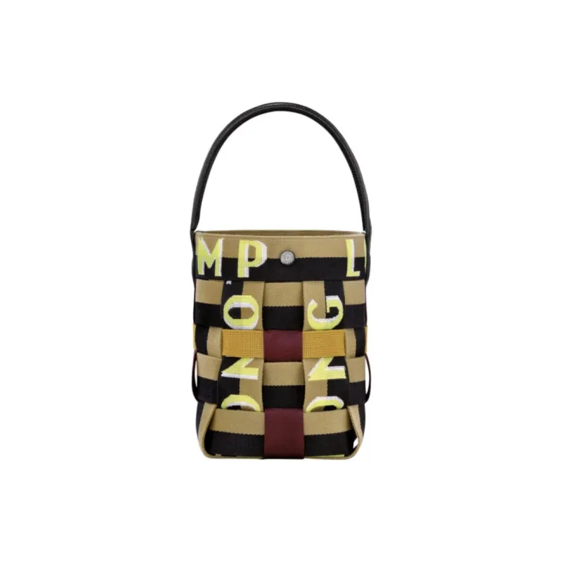 LONGCHAMP Re Play Polyamide Bucket Bags Handbags Extra Small Women's Ginger Yellow & Black-2