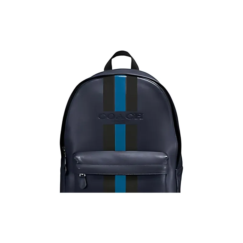 COACH Charles Cow Leather Backpacks Backpack Large Size Men's Dark Blue-1