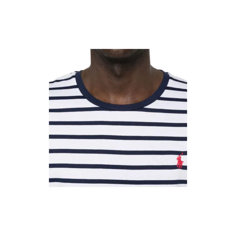 Polo Ralph Lauren Logo Embroidered Striped T Shirt-3