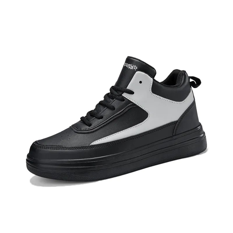Budding Bear Anti-Slip And Wear-Resistant Lightweight Height Increasing Mid-Top Skateboard Shoes Men's-17