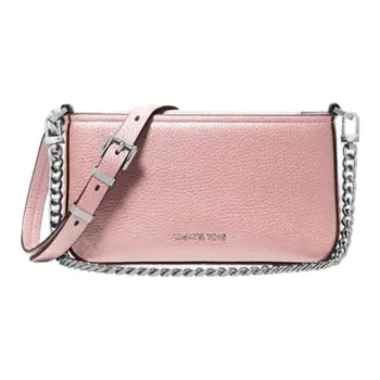 MICHAEL KORS Bryant Cow Leather Shoulder Bag, Crossbody Bag Small Size Women's Light Pink