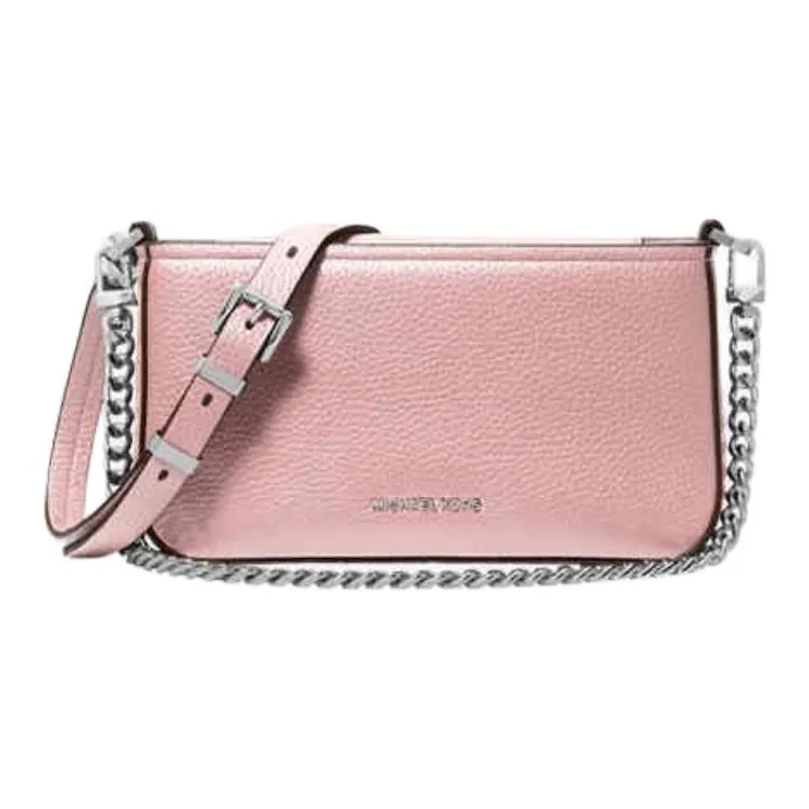MICHAEL KORS Bryant Cow Leather Shoulder Bag, Crossbody Bag Trumpets Women's Light Pink-0