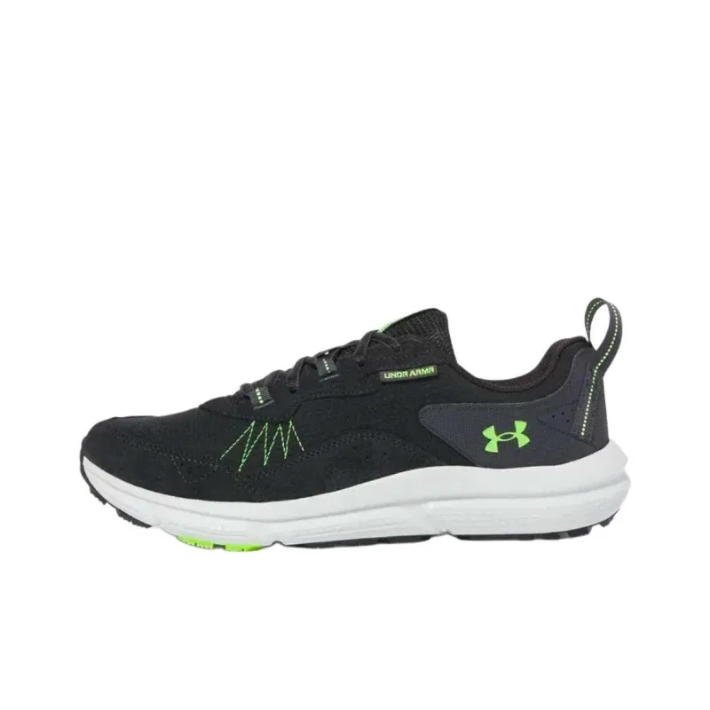 Under Armour Charged Verssert Anti Slip Wear Resistant Low Top Casual Running Shoes Men's Black Green-0