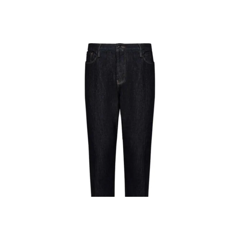 EMPORIO ARMANI J75 Logo Patch Slim Cut Jeans-3