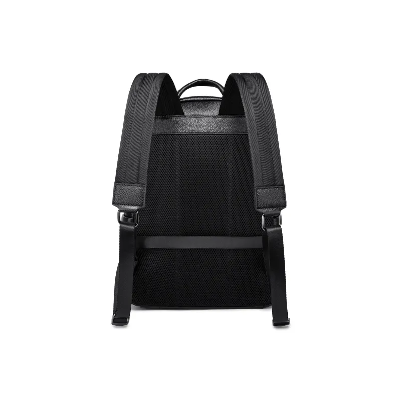 FAIRWHALE Cow Leather Backpacks Backpack Laptop Bags Regular Men's Black-3