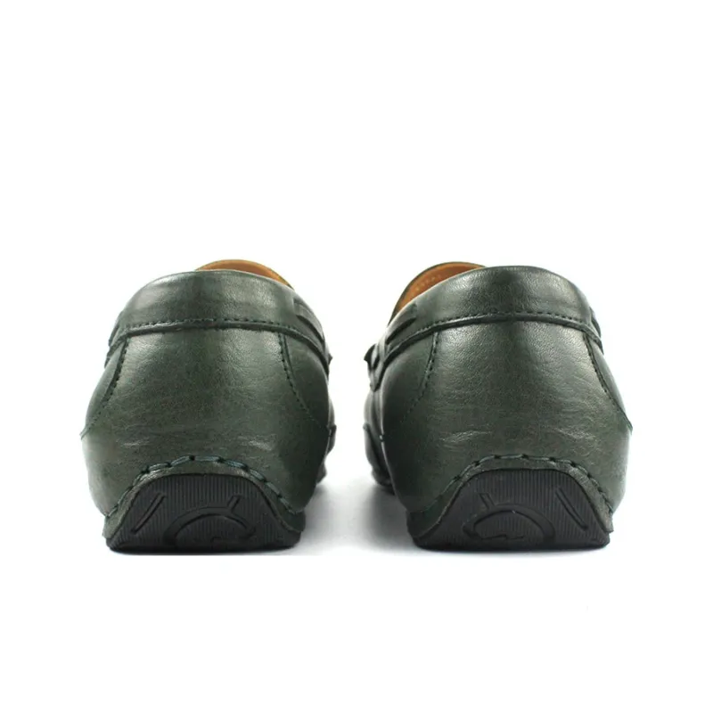 MYFULER Durable Breathable Low Top Casual Shoes Men's Matcha Green-3