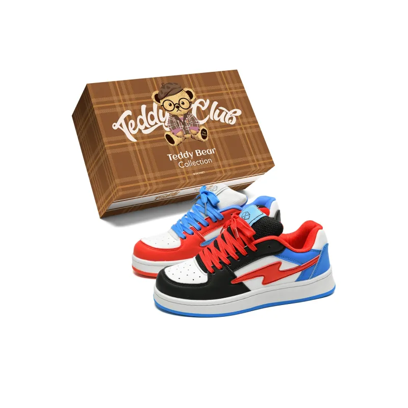 Teddy Bear Collection Coverage Slip Resistant And Abrasion Resistant Low Top Skateboard Shoes Unisex-14