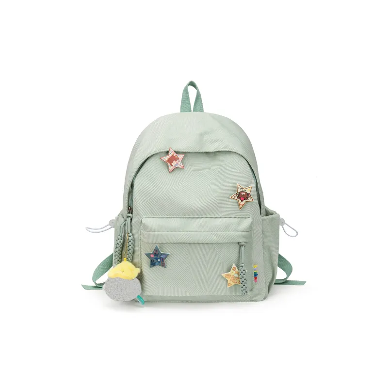 UNITE STAR Corduroy Backpack Medium Size Women's Red/Custard/Blue Green/Pink/Ecru-7