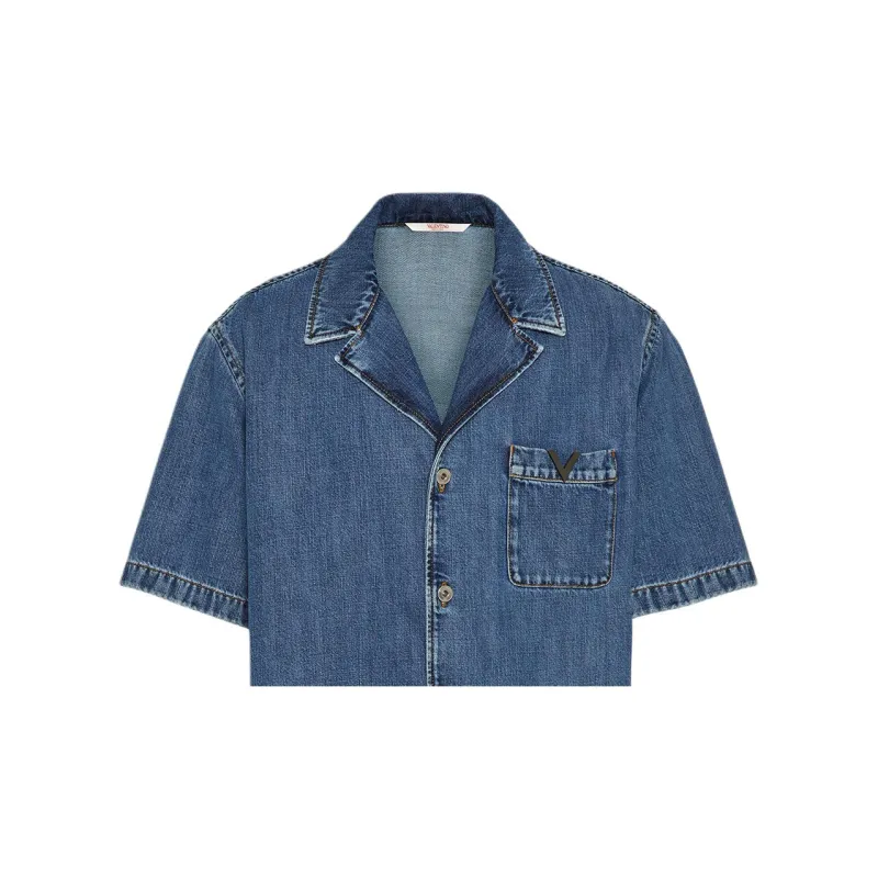 Valentino Shirt Men's Dark Denim-5