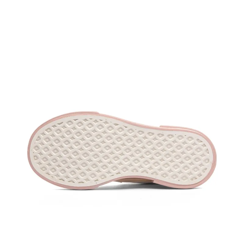 Warrior Durable Lightweight Coverage Low Top Skateboard Shoes Women's Beige Pink-5