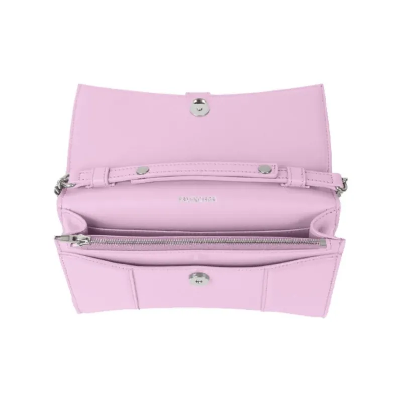 Balenciaga Hourglass Plain Calfskin Hourglass Bag Handbag Shoulder Bag Crossbody Bag Mini Women's Purple-4