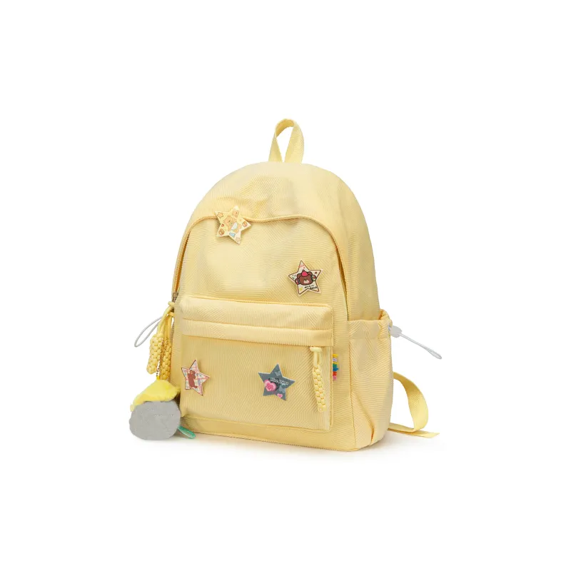 UNITE STAR Corduroy Backpack Medium Size Women's Red/Custard/Blue Green/Pink/Ecru-1