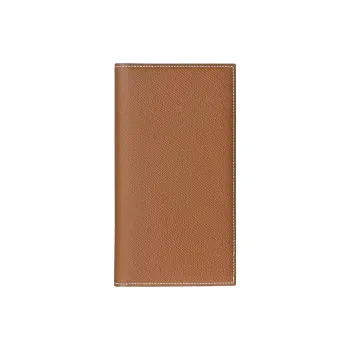 HERMES MC2 Epsom Calfskin Card Holder Wallet Unisex 37 GOLD Gold