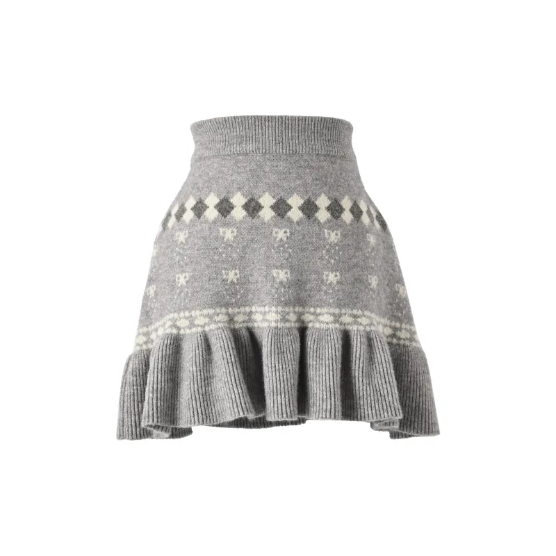 SNBL Casual Short Skirts Women's Gray-1