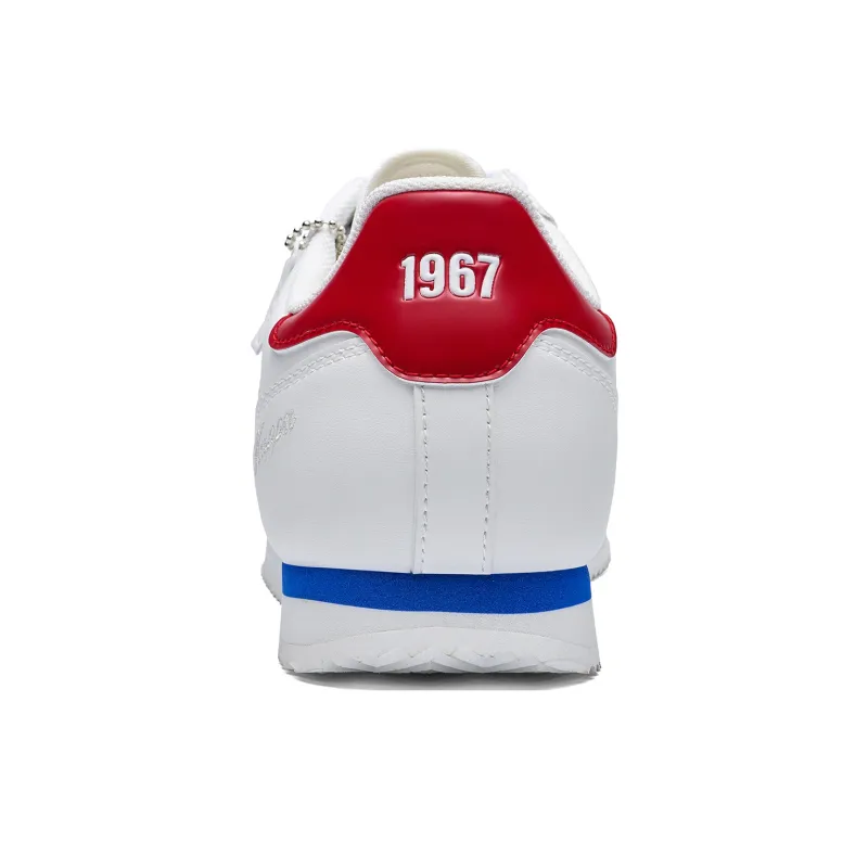 Kappa Back to Back Thermal Slip Resistant Low Top Skateboard Shoes Unisex Classic White Cherry Red-4