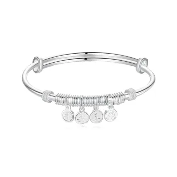 Zheng Tai Fook S999 Fine Silver Bangles Unisex