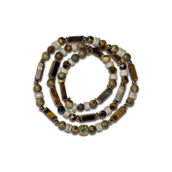 Cuud Tiger's Eye Stone Bracelets Men's