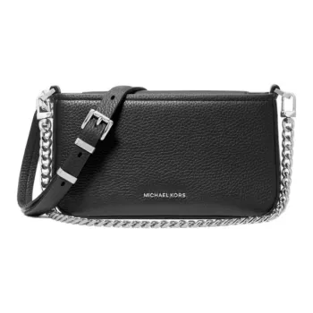 MICHAEL KORS Bryant Cow Leather Shoulder Bag, Crossbody Bag Small Size Women's Black