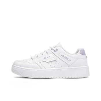 Warrior Slip Resistant And Abrasion Resistant Coverage Low Top Skateboard Shoes Dopamine Dressing Women's White Purple
