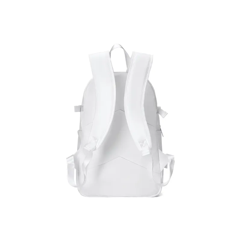 QRST Polyester Backpack Unisex White Green-3