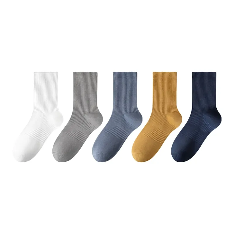 MIIOW Mid Calf Socks Men's 5 Pack-4