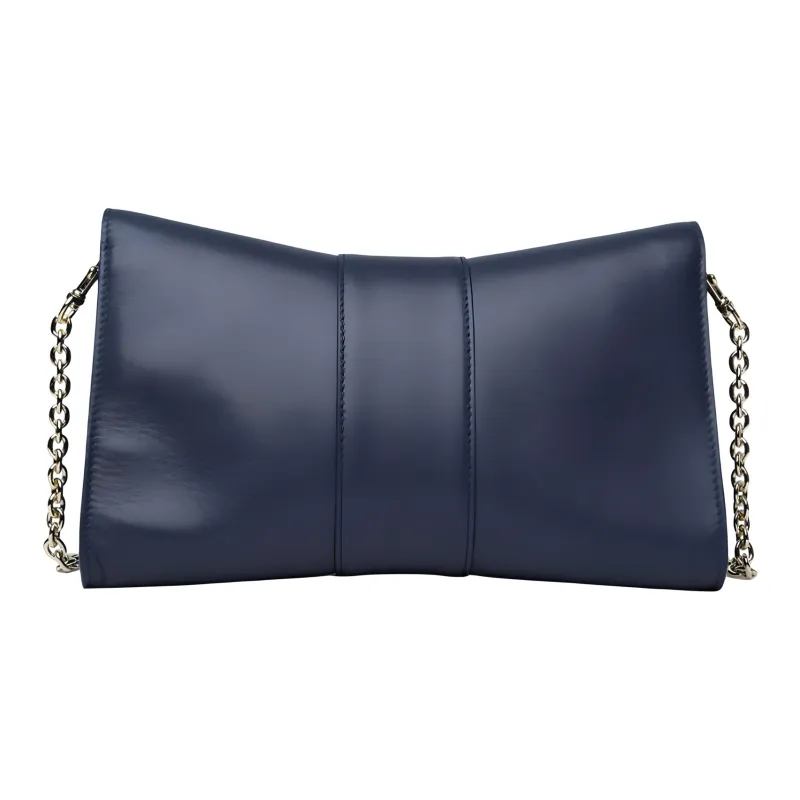 Furla Metropolis Collection Leather Shoulder Bag, Crossbody Bag Mini Women's Dark Blue-4