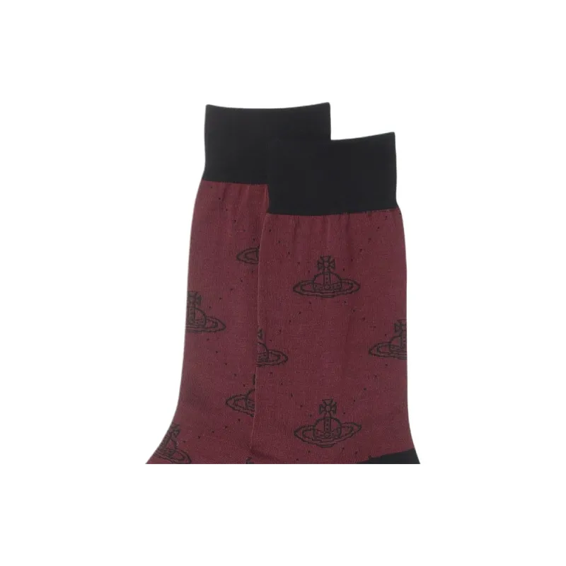 Vivienne Westwood Mid-Calf Socks Women's 1 Pack Burgundy-1