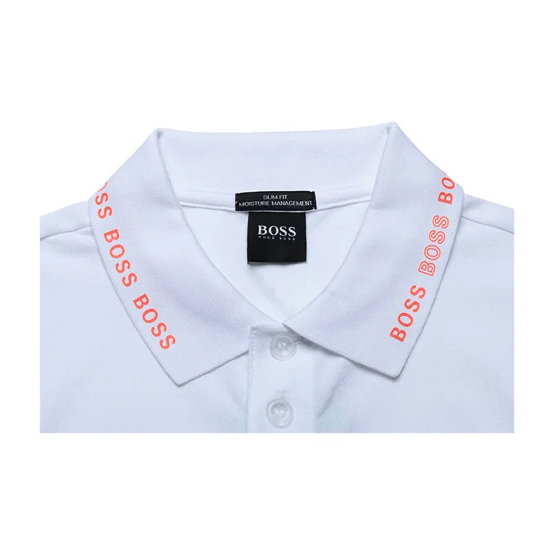 HUGO BOSS Short Sleeved Polo Shirt Men's White-4
