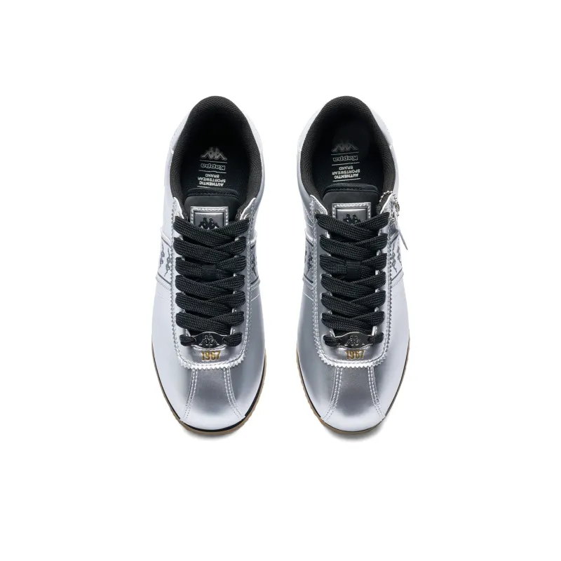 Kappa Back to Back Anti Slip Wear Resistant Low Top Skateboard Shoes Women's Silver Black-3